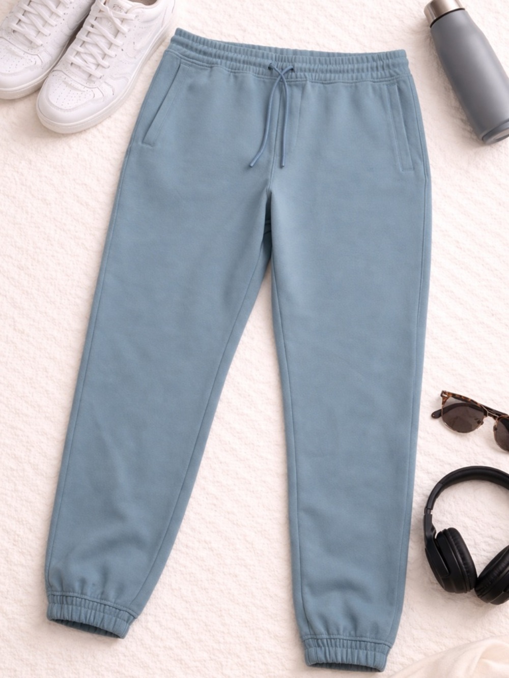 Original Penguin Joggers Men’s Large Blue Athletic Sweatpants Elastic Waist